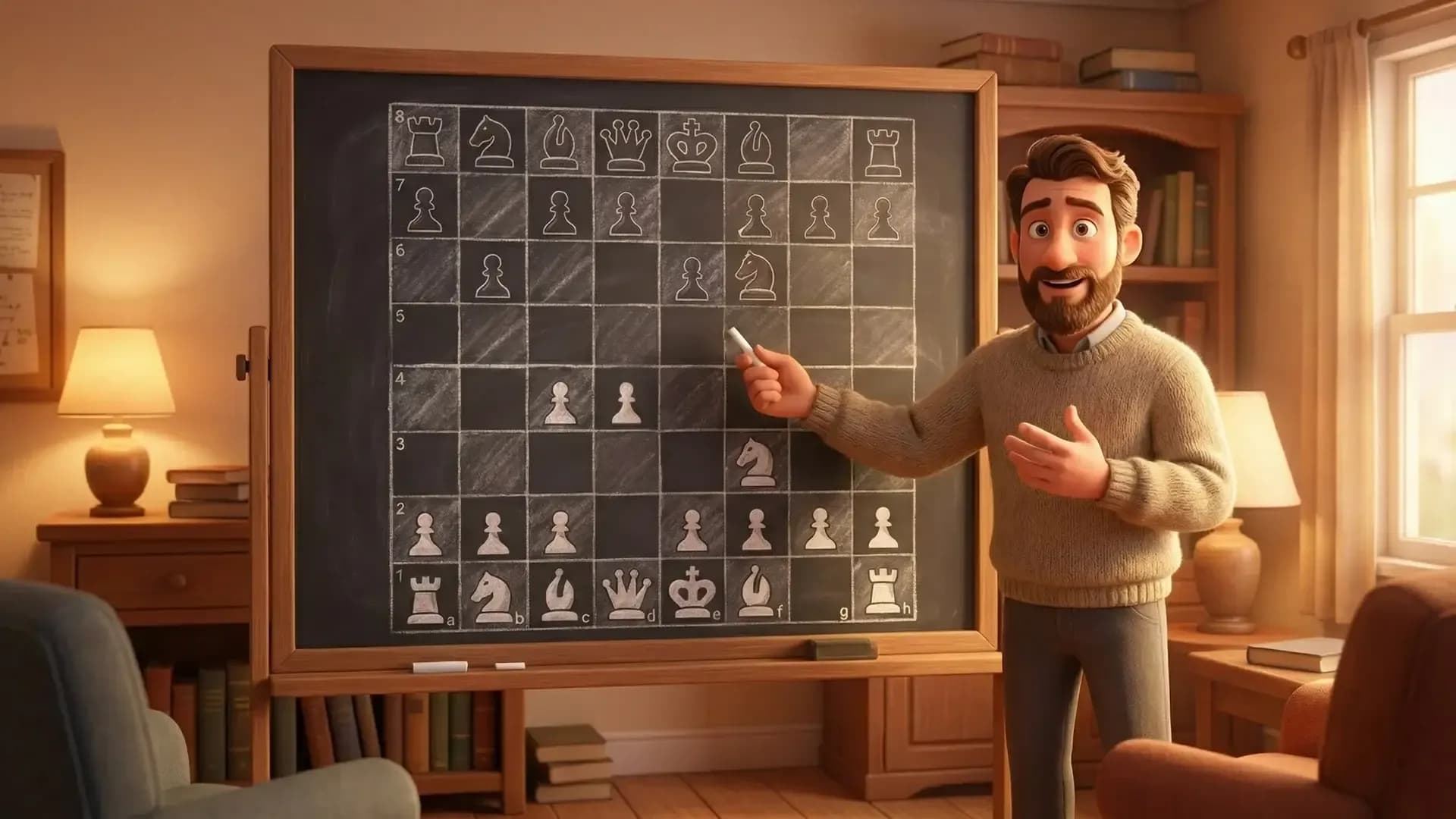 Queen’s Indian Defense chess opening position explained on board